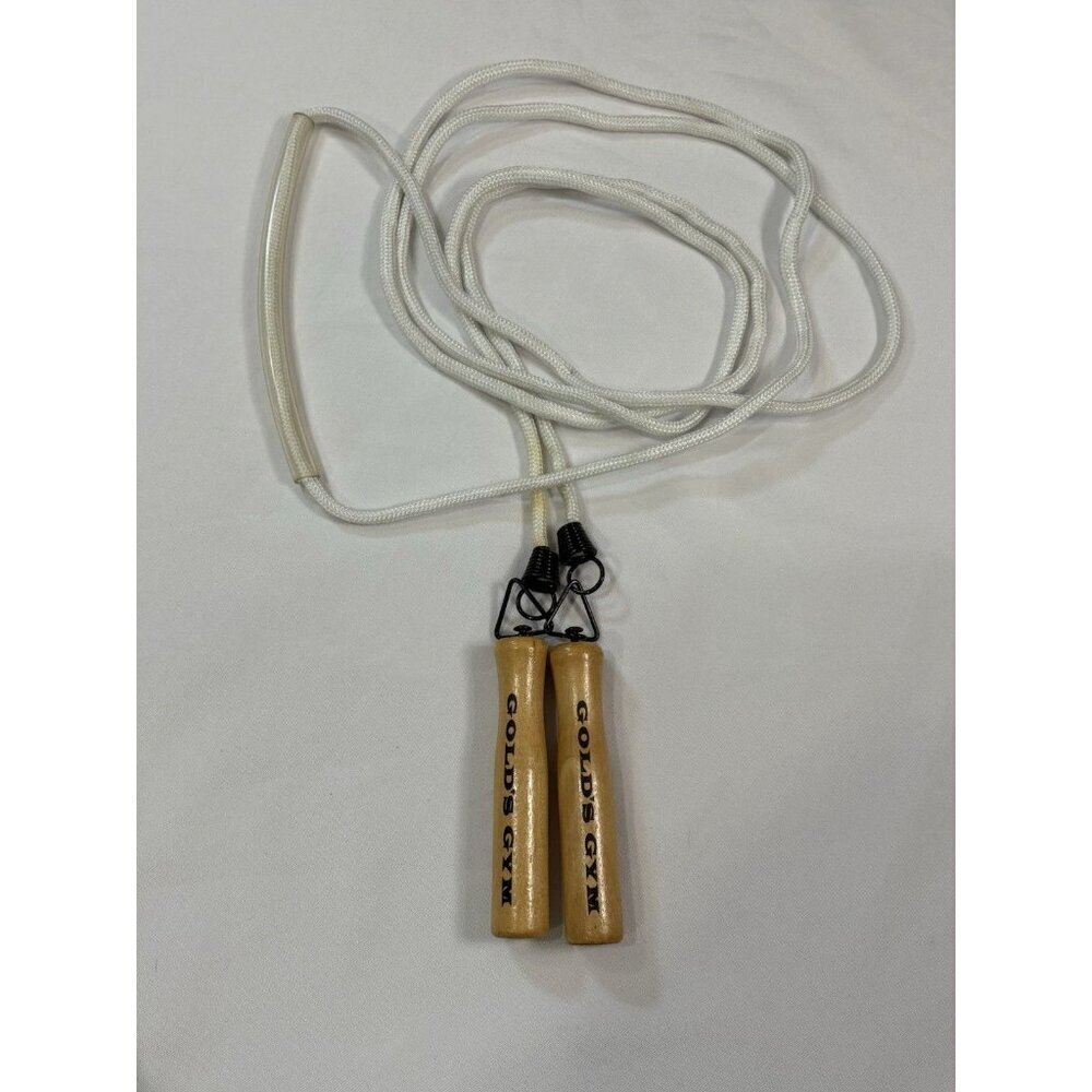 Golds Gym Jump Rope, Natural Wood Handles